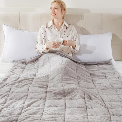 Teddy fleece weighted blanket - weighted,