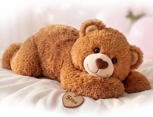 Weighted teddy brown bear - brown,
