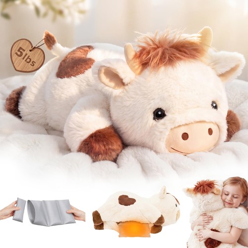 Weighted teddy cow - plush, heat