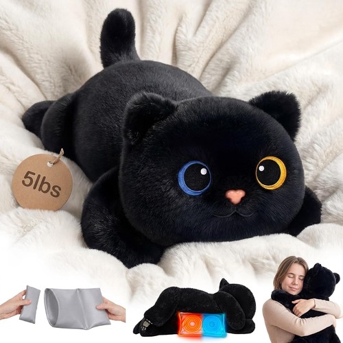 Weighted teddy black - black, cat