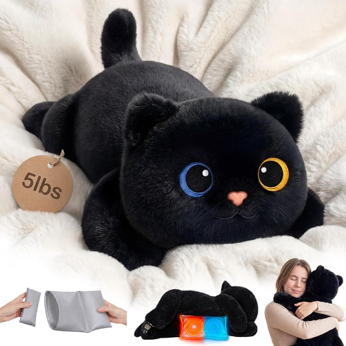 Weighted teddy black - black, plush