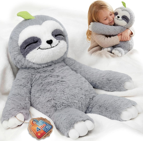 Weighted sloth teddy plush - weighted,